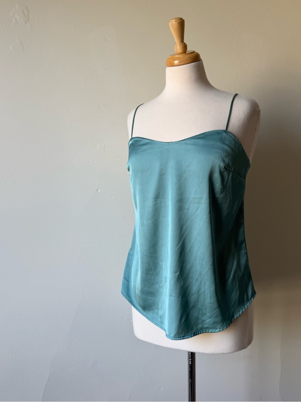 Dynamite Satin Teal Cami Tank Top